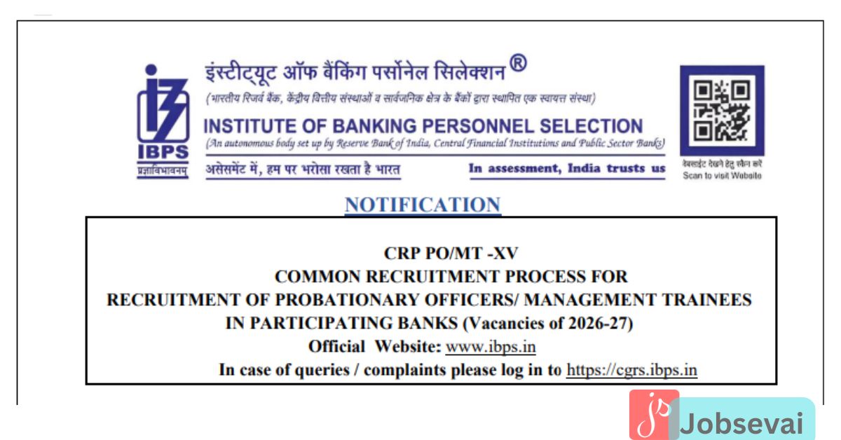 IBPS PO Recruitment 2025 Notification